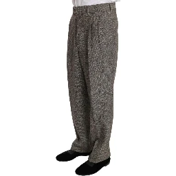 Brown Wool Regular Single  Breasted Suit