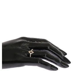 Silver Rhombus Womens Clear CZ 925 Silver Ring