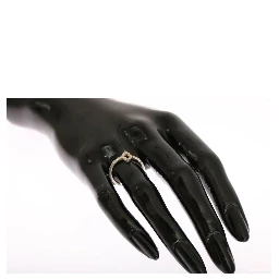 Silver Rhombus Womens Clear CZ 925 Silver Ring