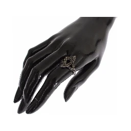 Black CZ Rhodium 925 Silver Womens Ring