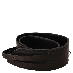 Dark Brown Leather Double Buckle Belt