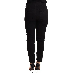 Black Low Waist Skinny Slim Trouser Cotton  Jeans