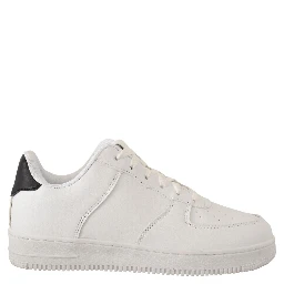 White Leather Perforated Lace Up Sneakers Casual Men Shoes