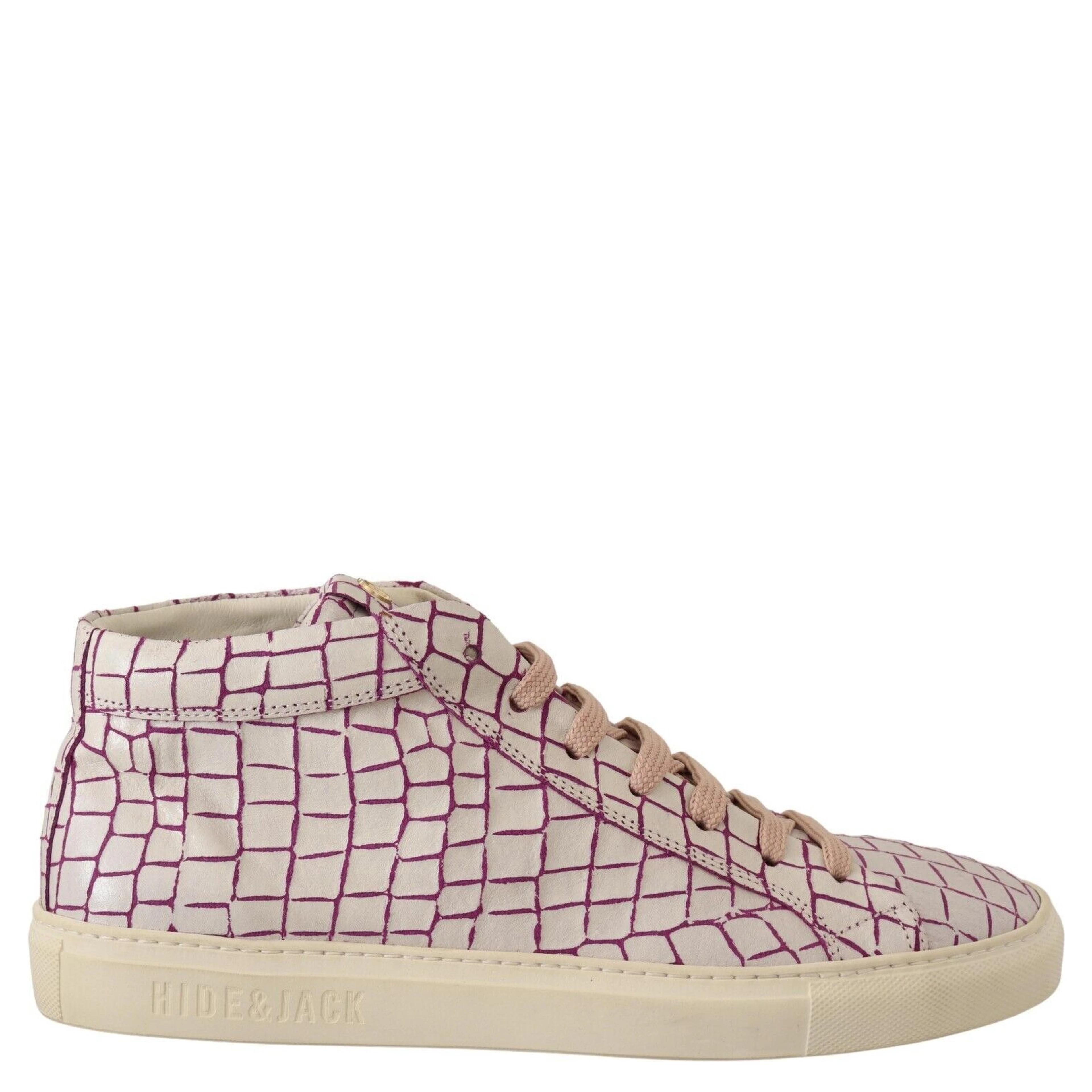 White Bordeaux Leather Casual Lace Up Sneakers Shoes