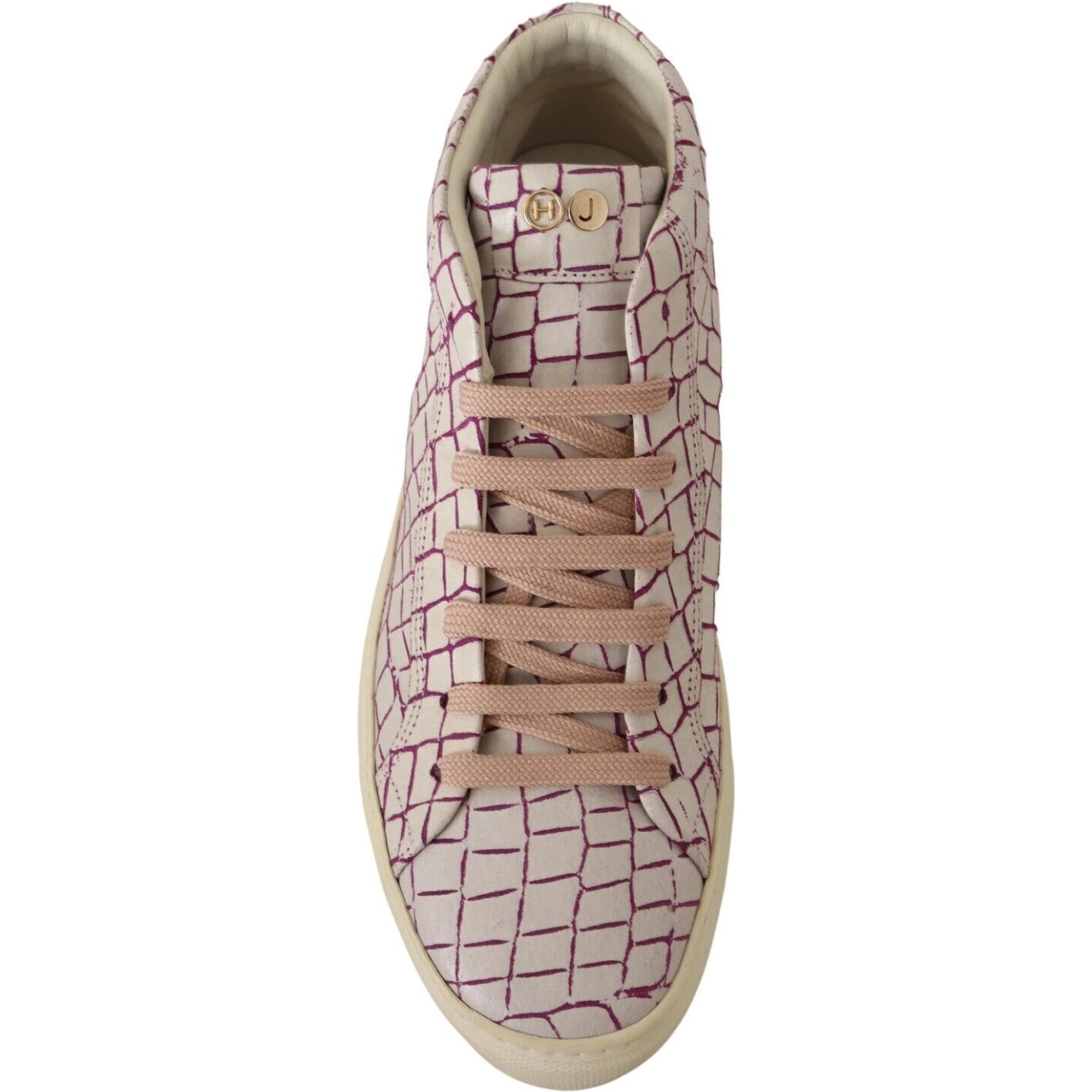 White Bordeaux Leather Casual Lace Up Sneakers Shoes