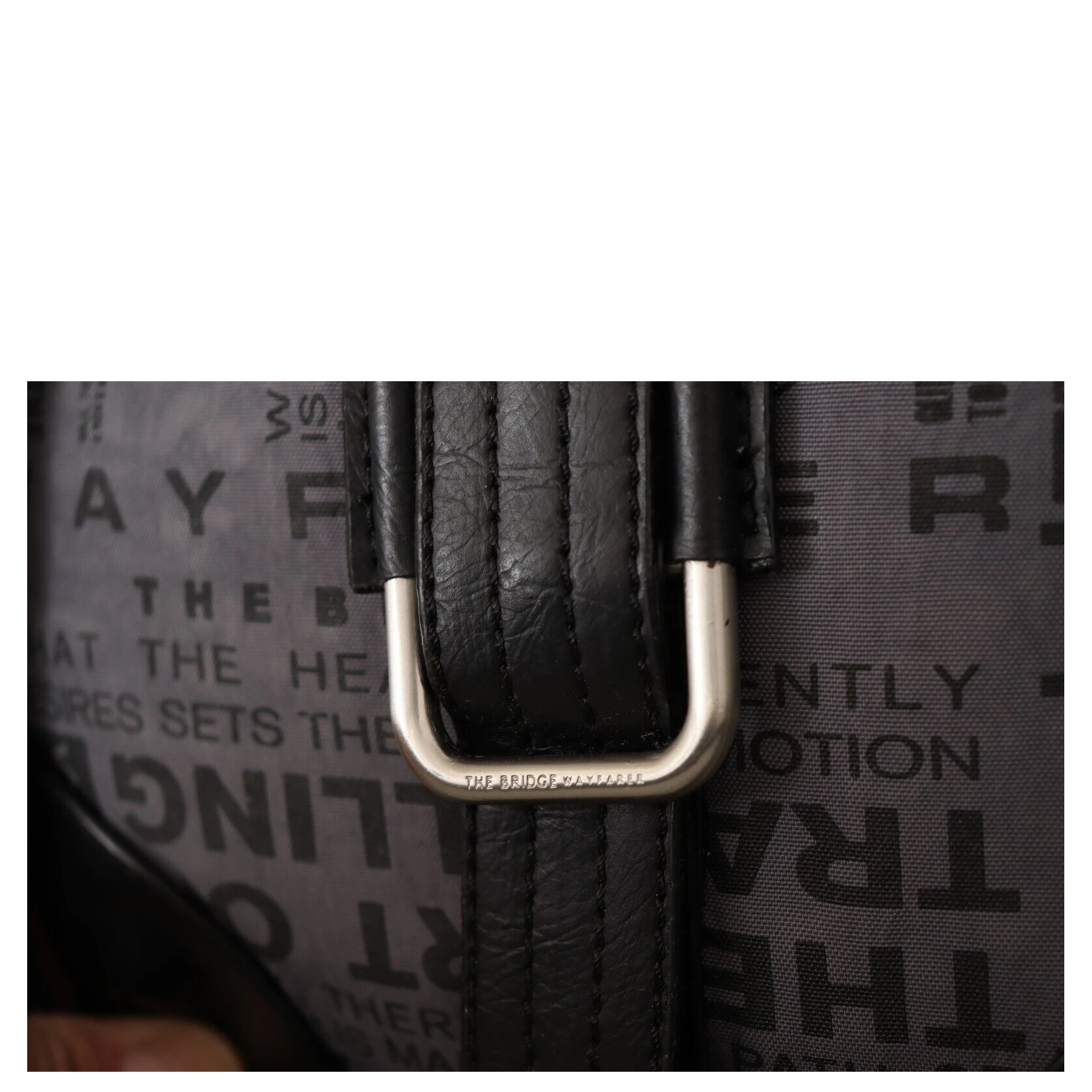 Gray Printed Logo Shoulder Crossbody Purse Bag