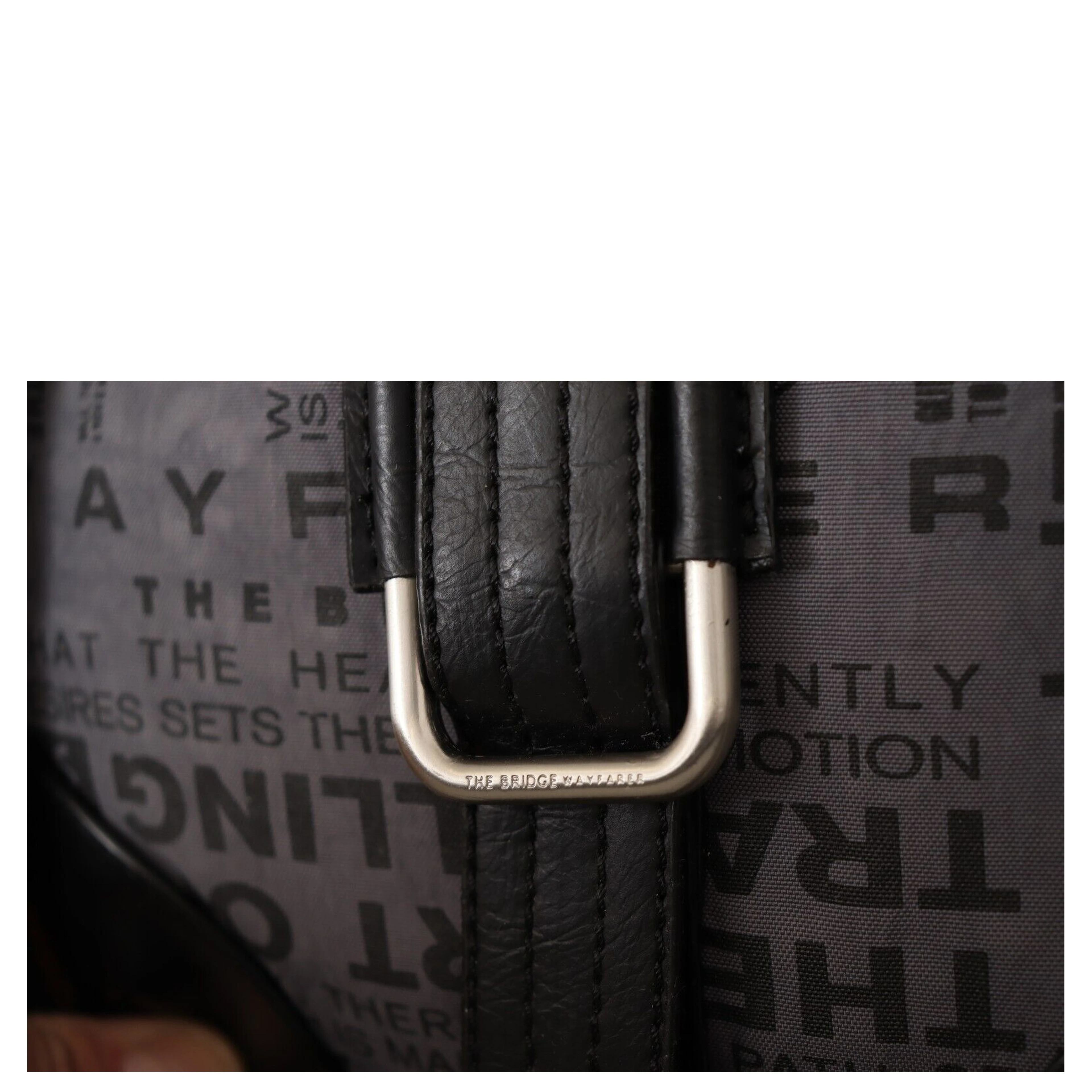 Gray Printed Logo Shoulder Crossbody Purse Bag