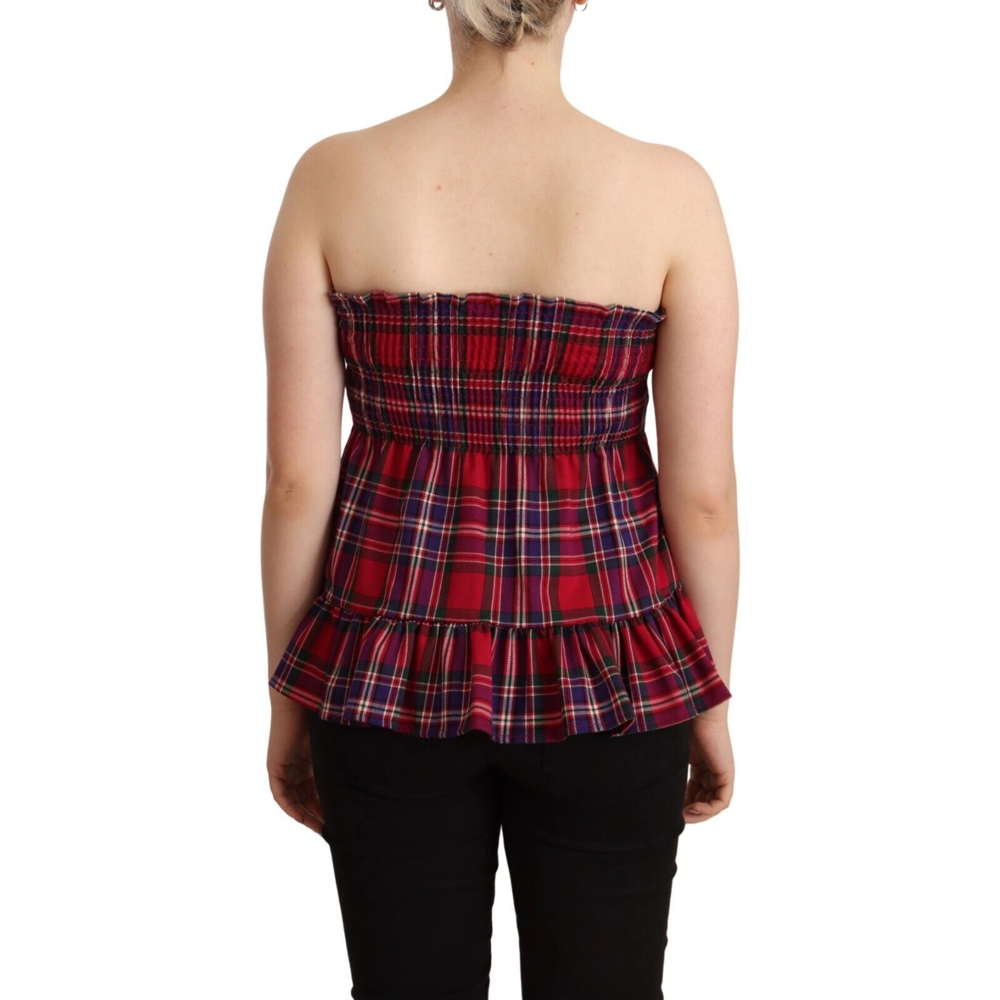 Multicolor Chekered Sleevelesss Tank Top