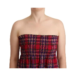 Multicolor Chekered Sleevelesss Tank Top