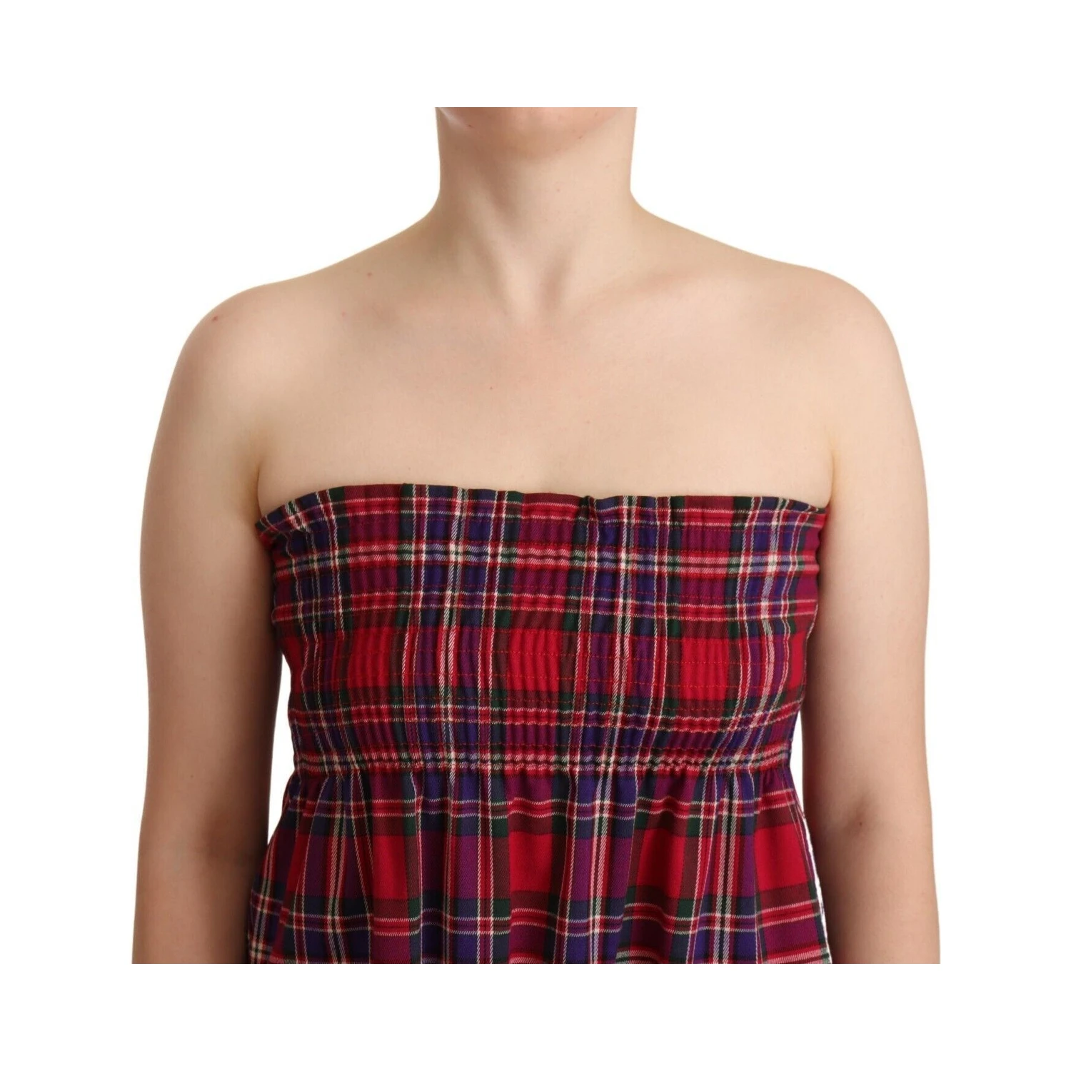 Multicolor Chekered Sleevelesss Tank Top