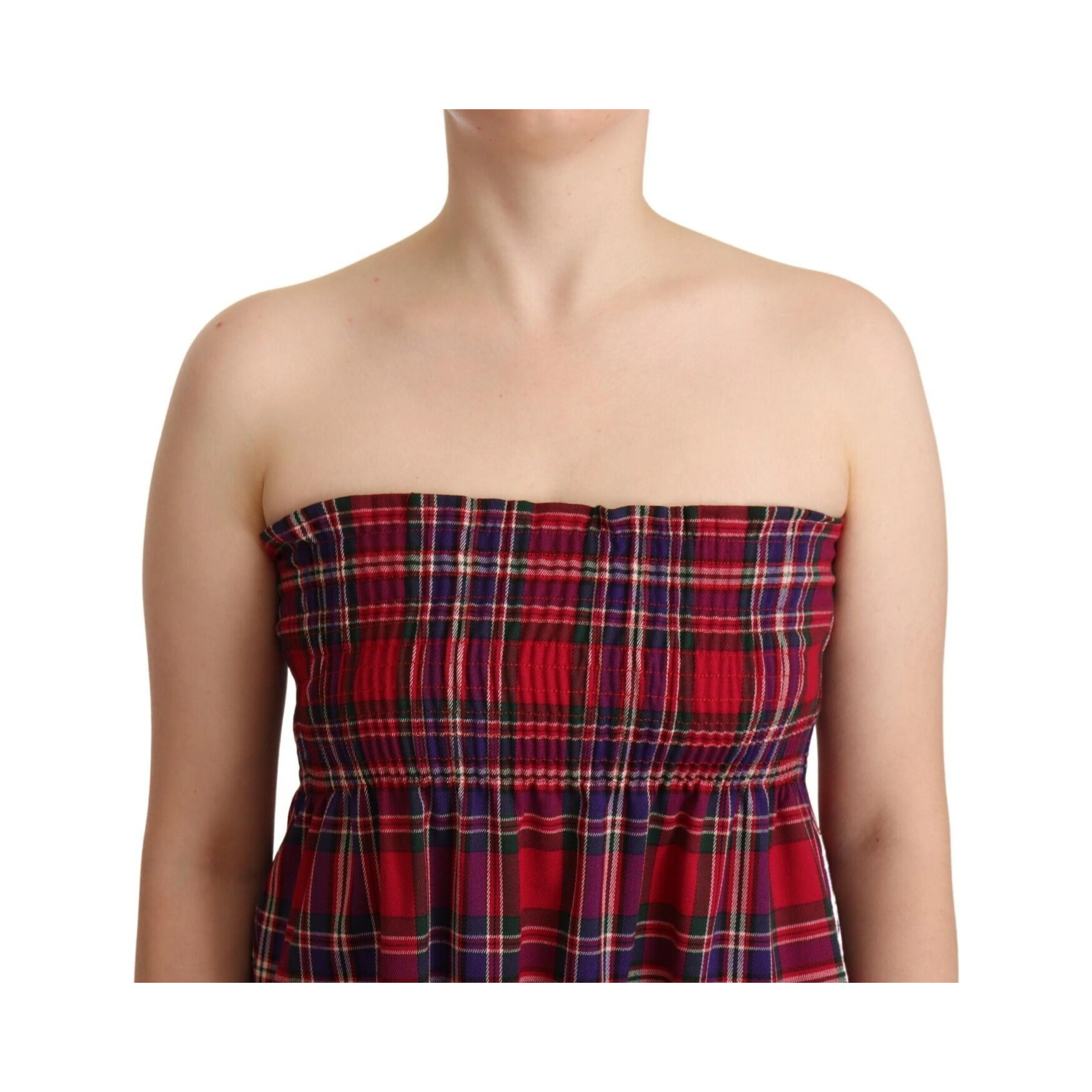 Multicolor Chekered Sleevelesss Tank Top