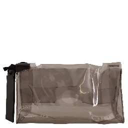 Black Clear Plastic Transparent Pouch Purse Clutch Bag