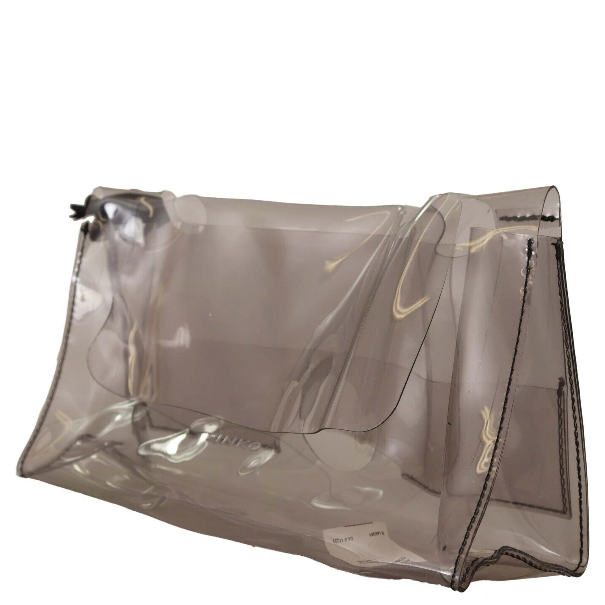 Black Clear Plastic Transparent Pouch Purse Clutch Bag