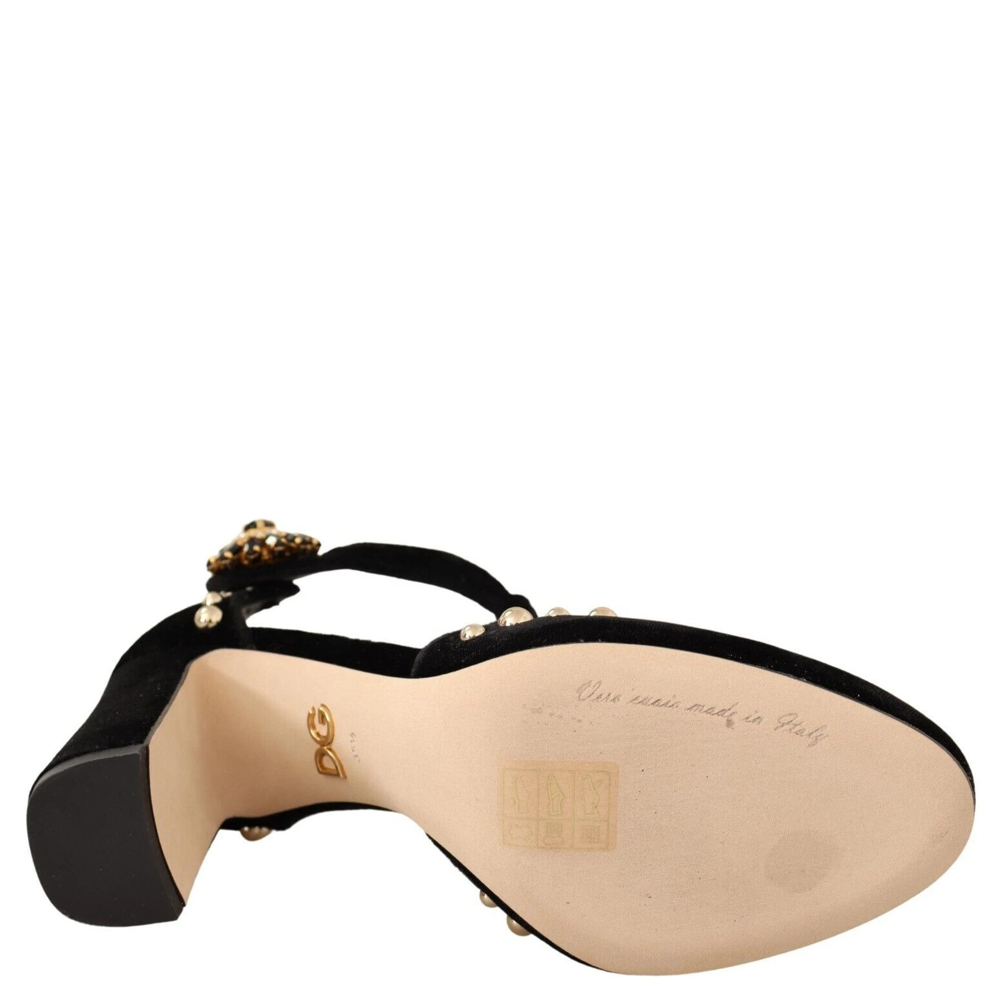 Black Mary Jane Pumps Roses Crystals Shoes