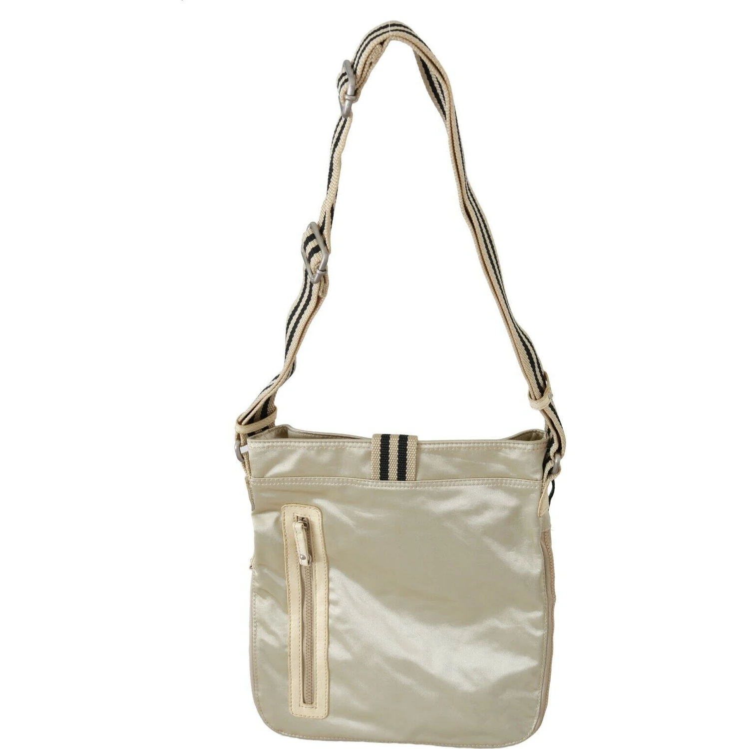 Beige Handbag Shoulder Tote Fabric Purse