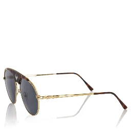 Brown Metallic Fibre Sunglass