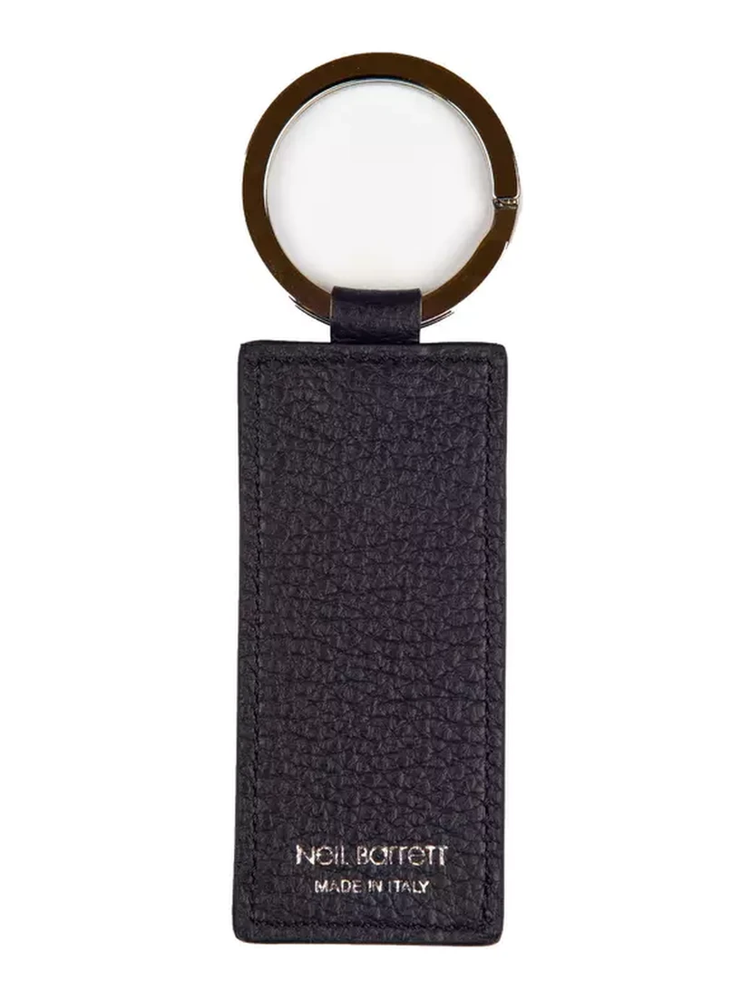 Blue Leather Keychain