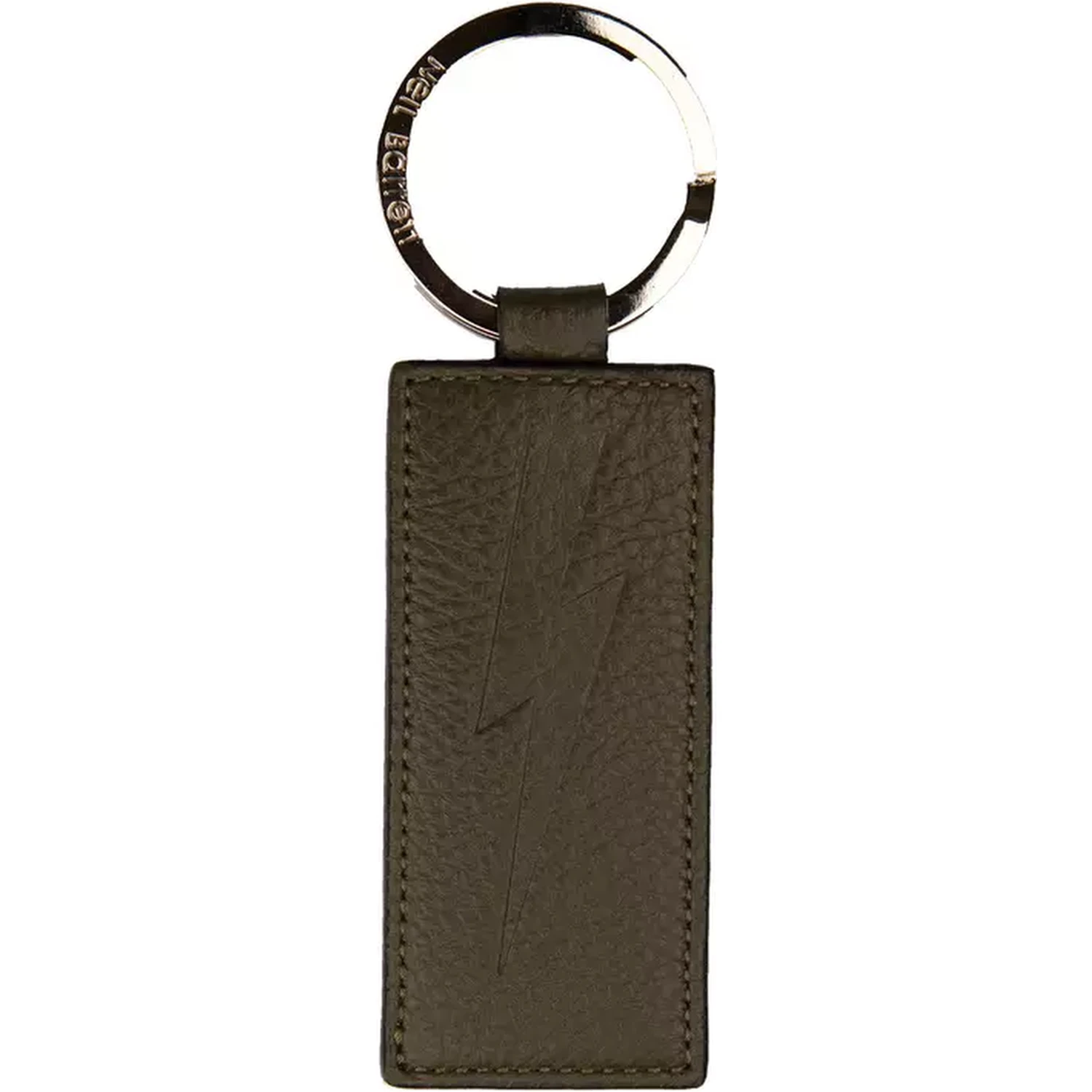 Green Leather Keychain