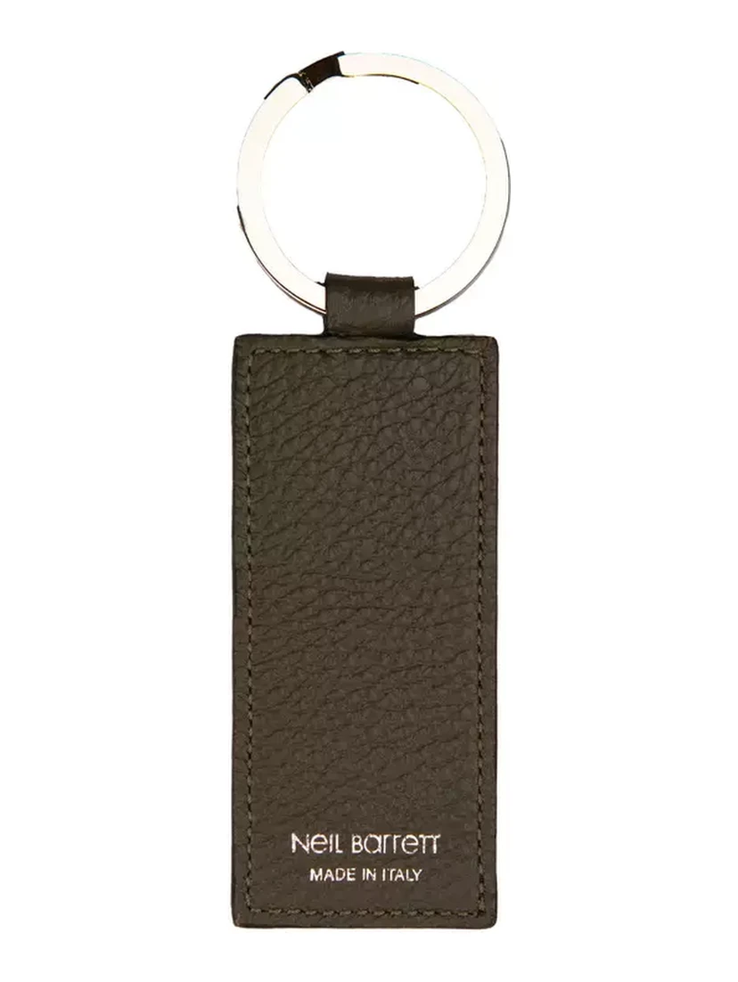 Green Leather Keychain