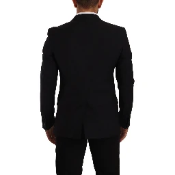 Black Slim Fit Vest 2 Button MARTINI Blazer
