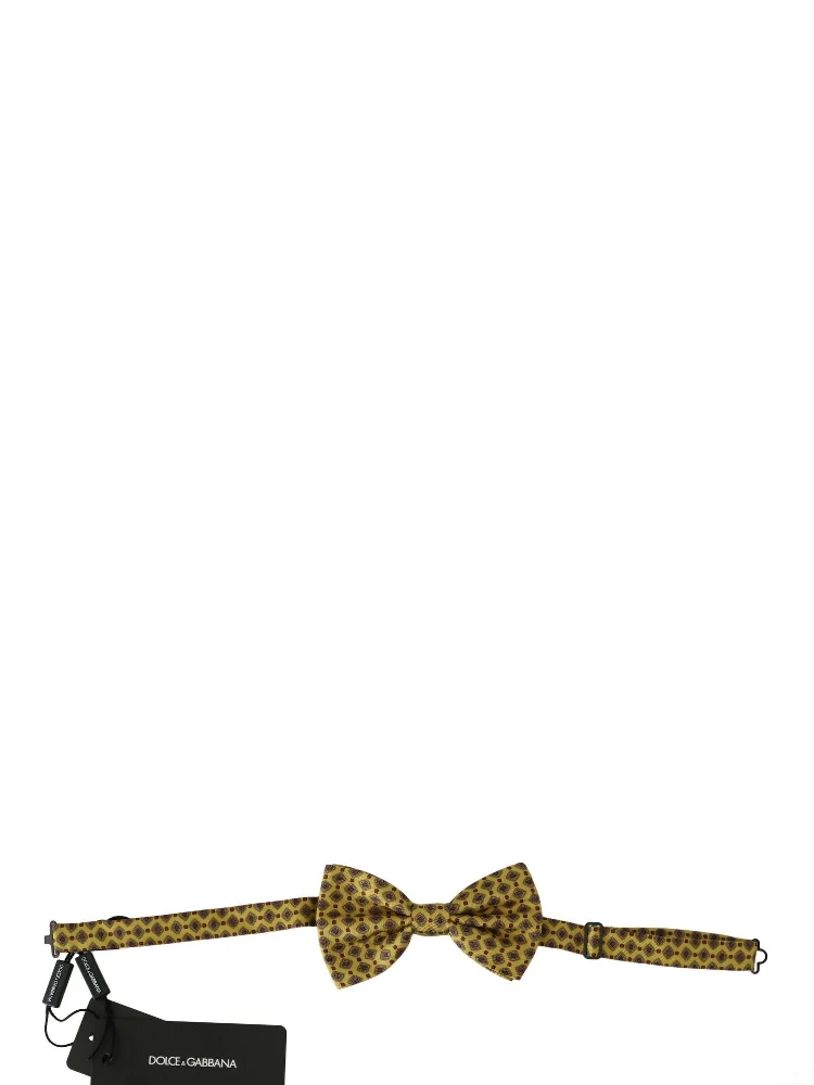 Yellow Pattern Silk Adjustable Neck Tie alternative