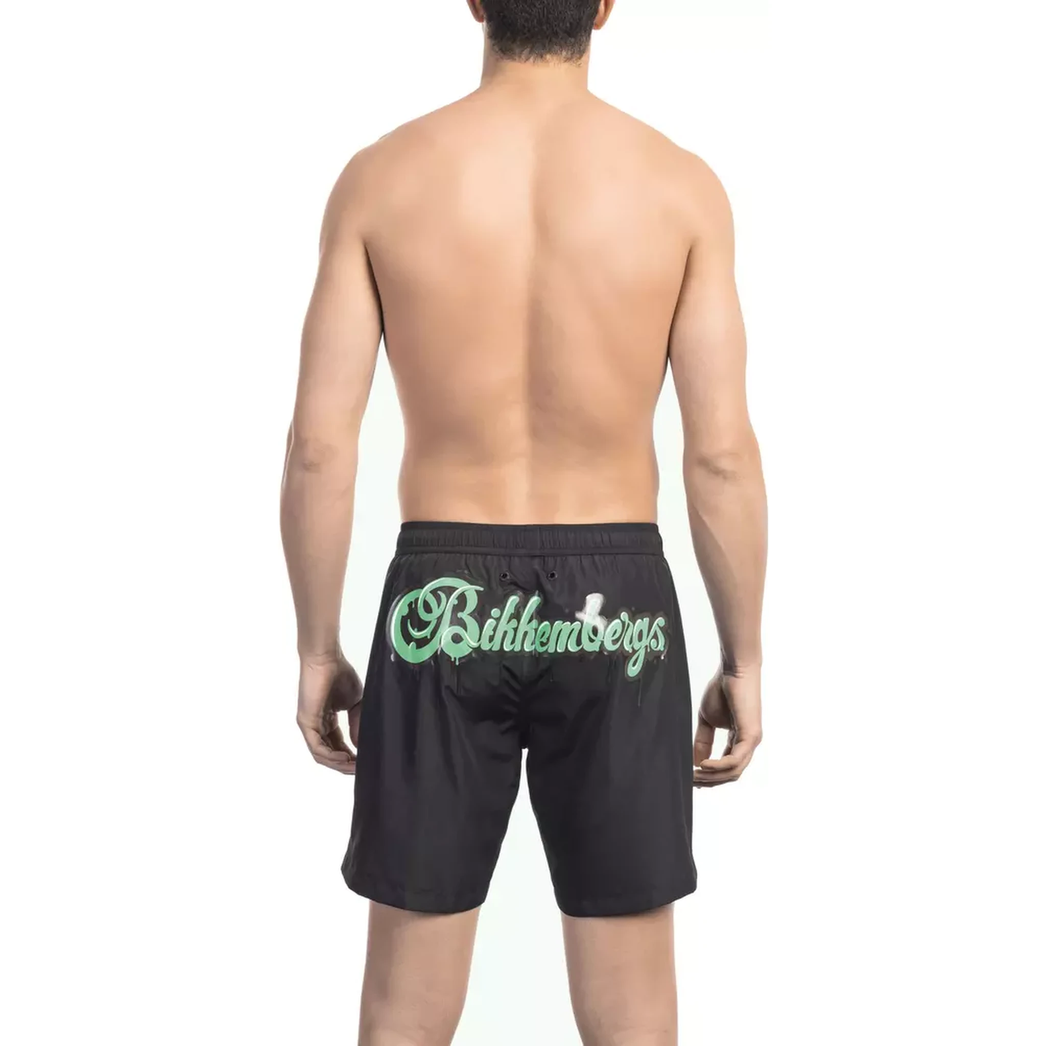 Black Polyester Swimwear