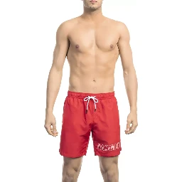 Red Polyester Swimwear