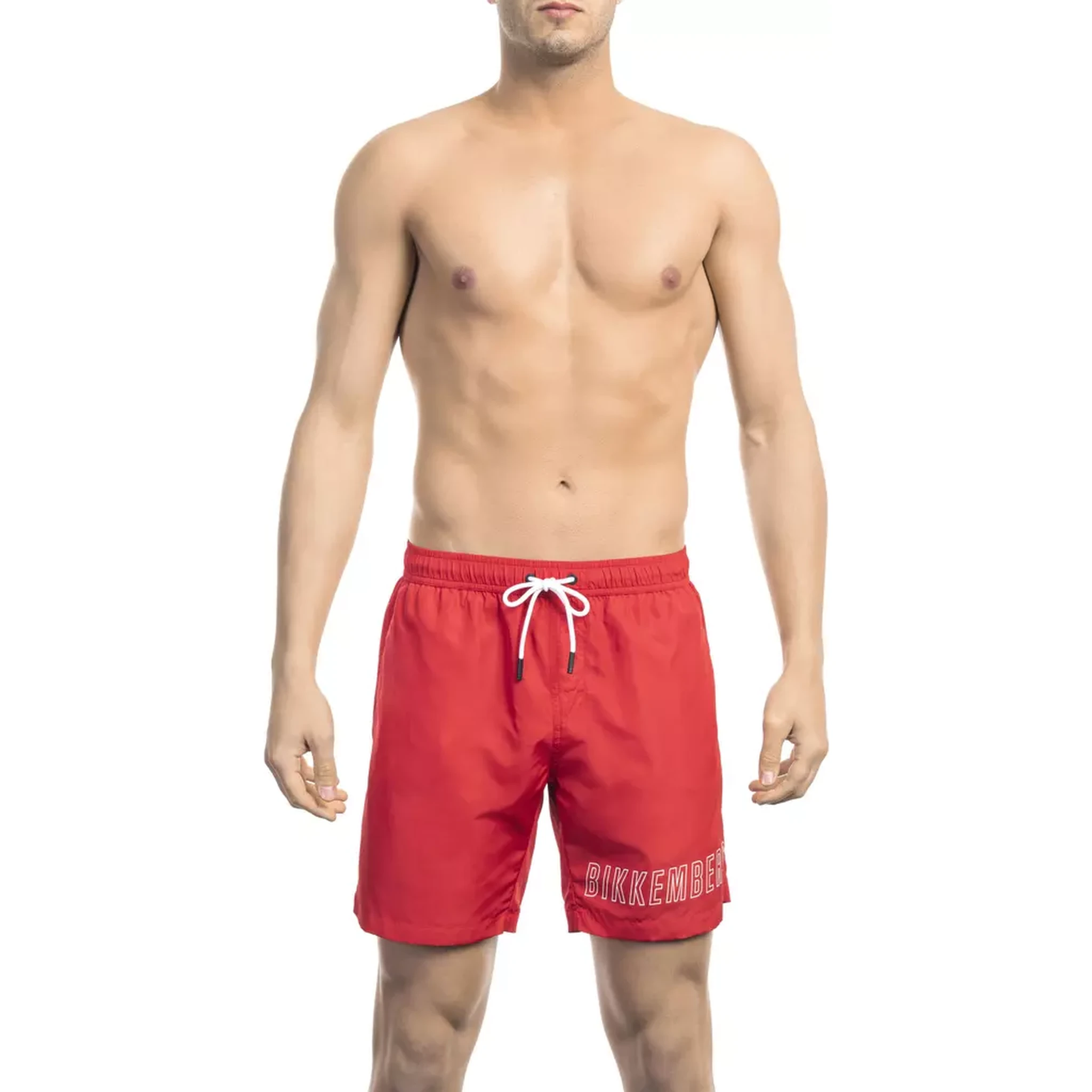 Red Polyester Swimwear