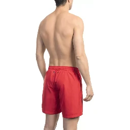 Red Polyester Swimwear