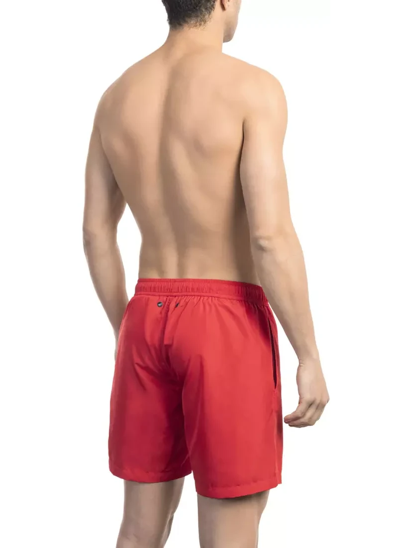Red Polyester Swimwear