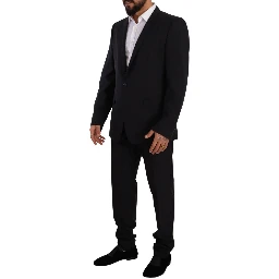Blue GOLD Wool Single Breasted 2 Piece Suit
