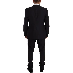 Blue GOLD Wool Single Breasted 2 Piece Suit