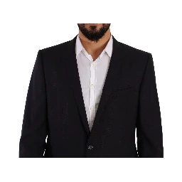 Blue GOLD Wool Single Breasted 2 Piece Suit