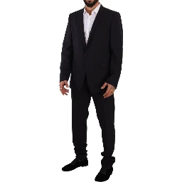 Blue GOLD Wool Single Breasted 2 Piece Suit