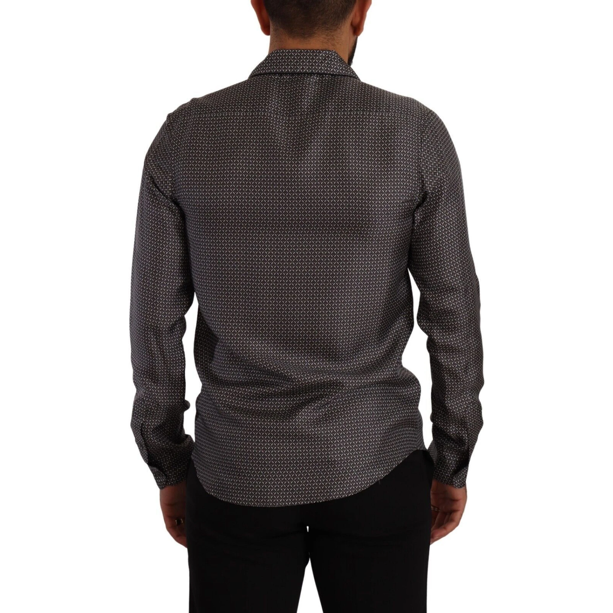 Gray Fantasy Pattern Pajama Top Mens Shirt