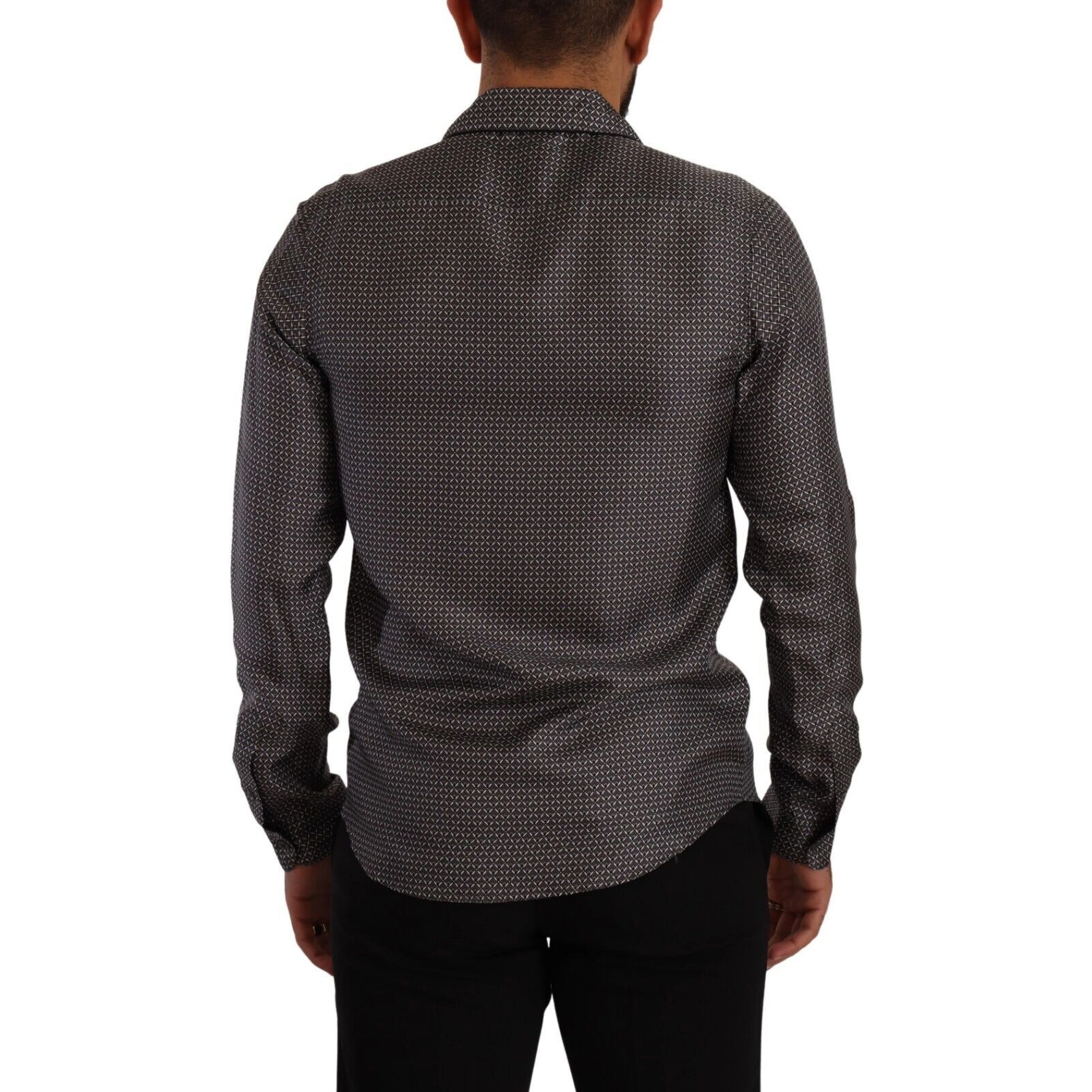 Gray Fantasy Pattern Pajama Top Mens Shirt