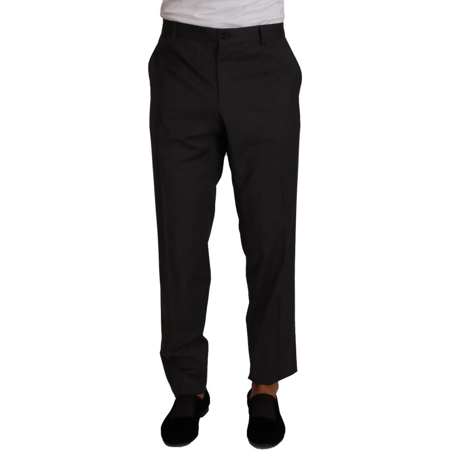 Gray Wool Formal Tuxedo Trouser Dress Pants