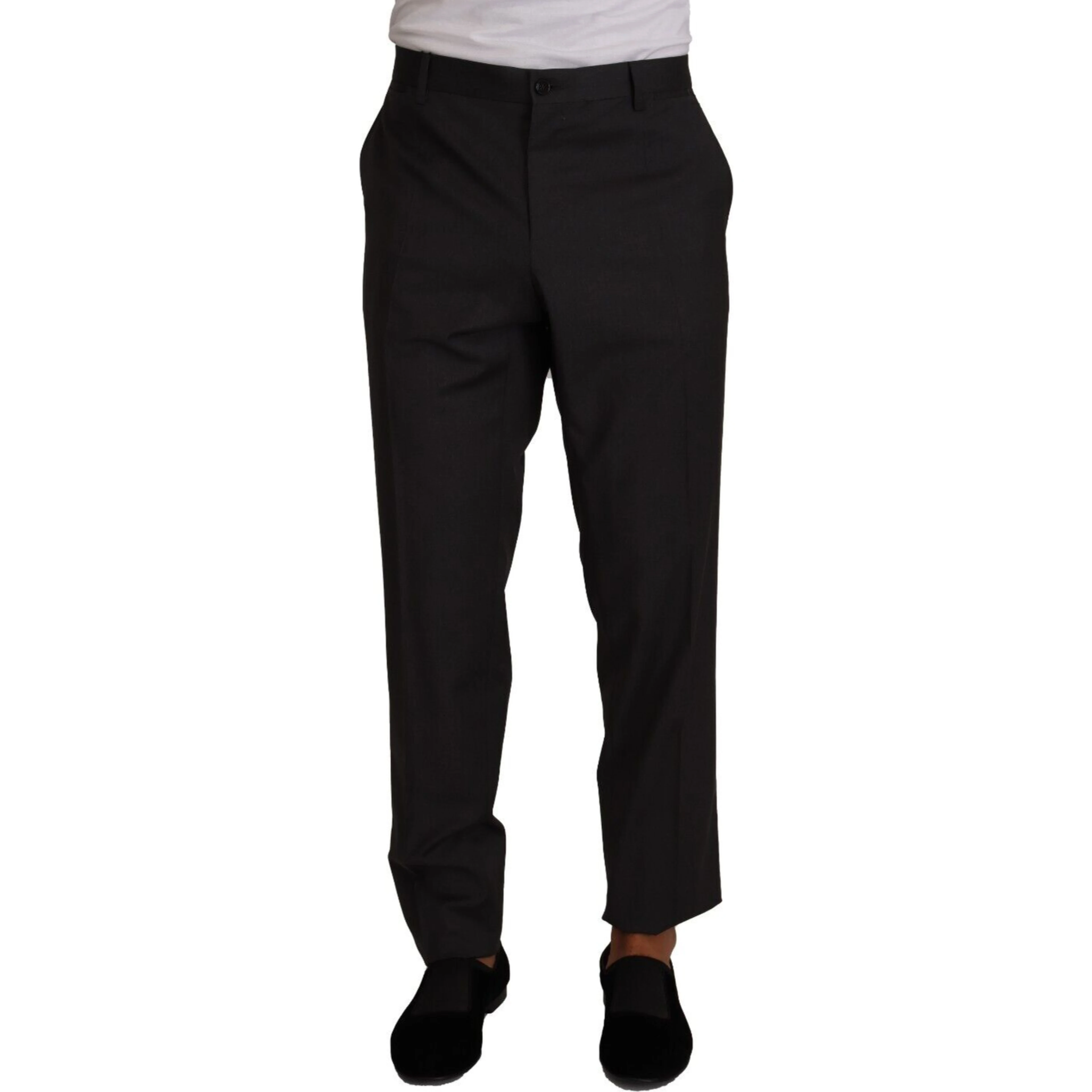 Gray Wool Formal Tuxedo Trouser Dress Pants