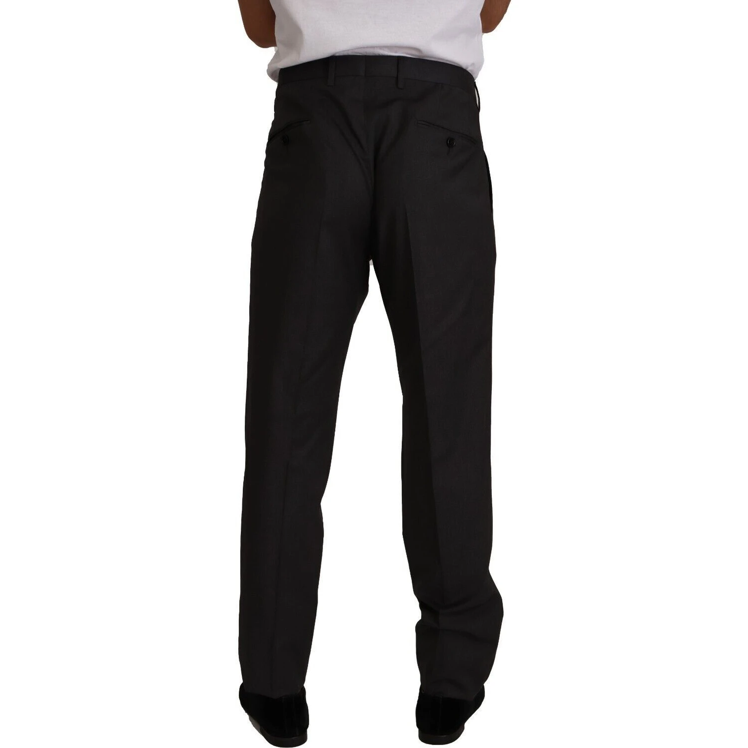 Gray Wool Formal Tuxedo Trouser Dress Pants