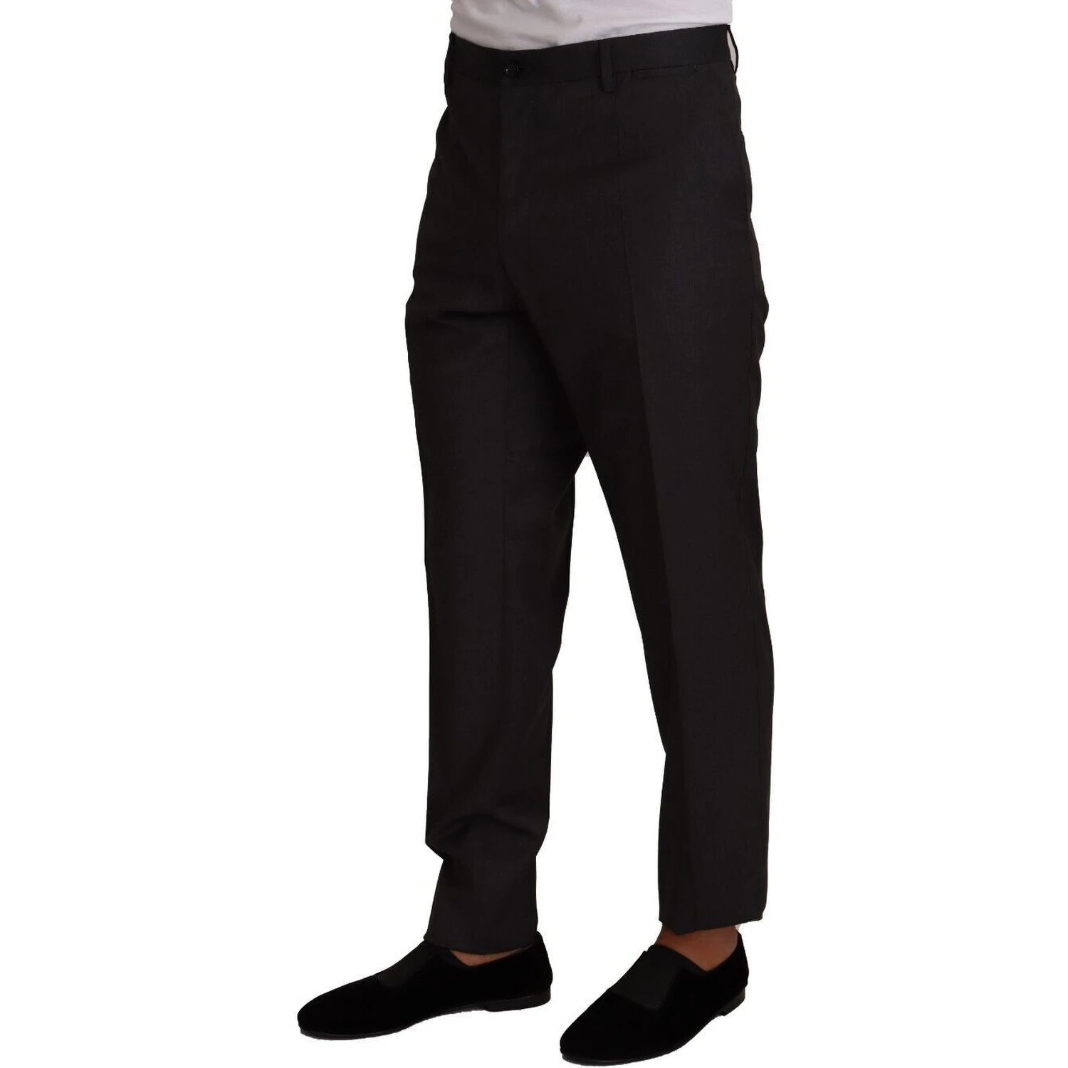 Gray Wool Formal Tuxedo Trouser Dress Pants
