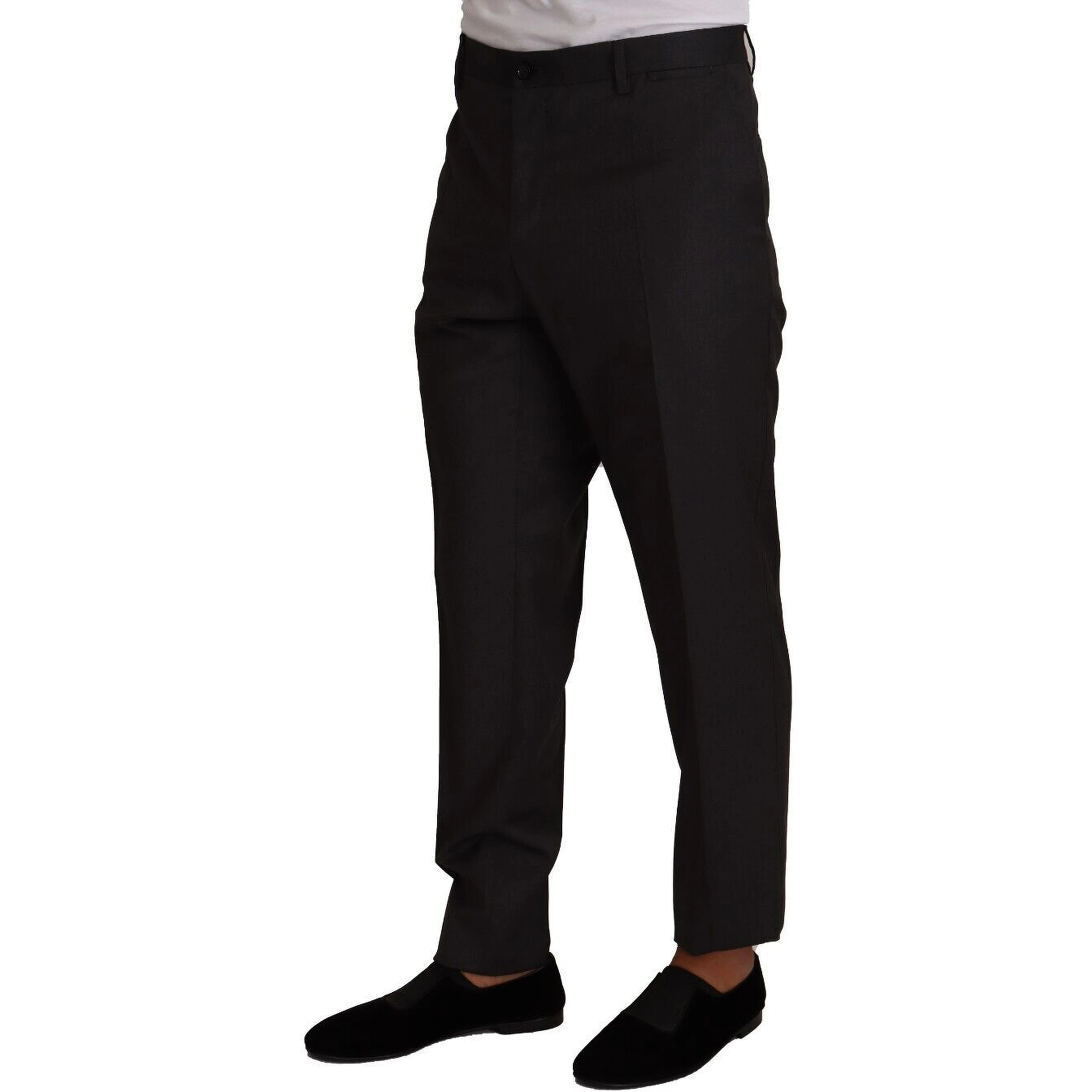 Gray Wool Formal Tuxedo Trouser Dress Pants