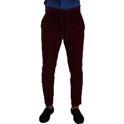 Bordeaux Velvet Mens Formal Trouser Dress Pants