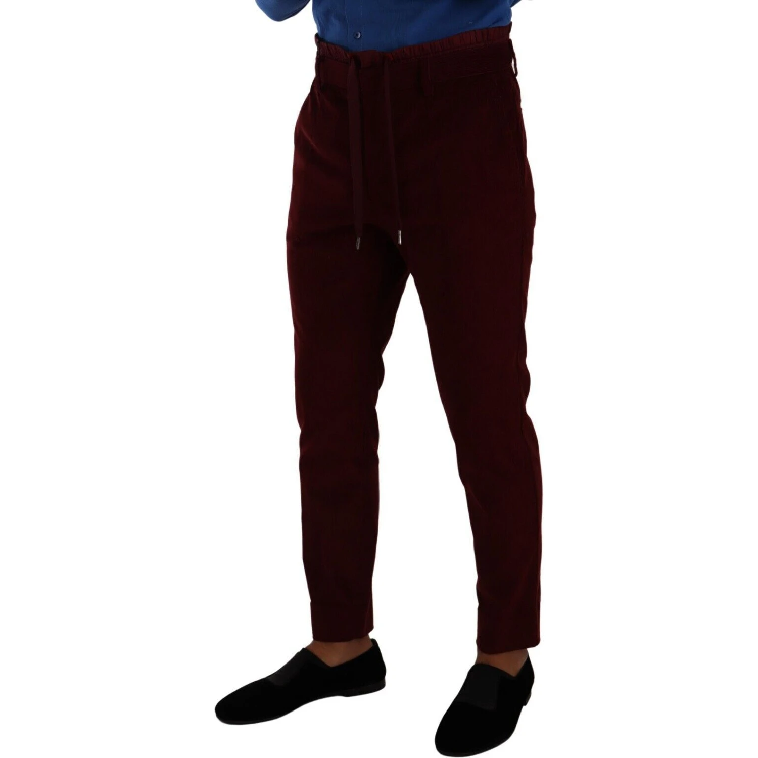 Bordeaux Velvet Mens Formal Trouser Dress Pants