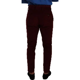 Bordeaux Velvet Mens Formal Trouser Dress Pants