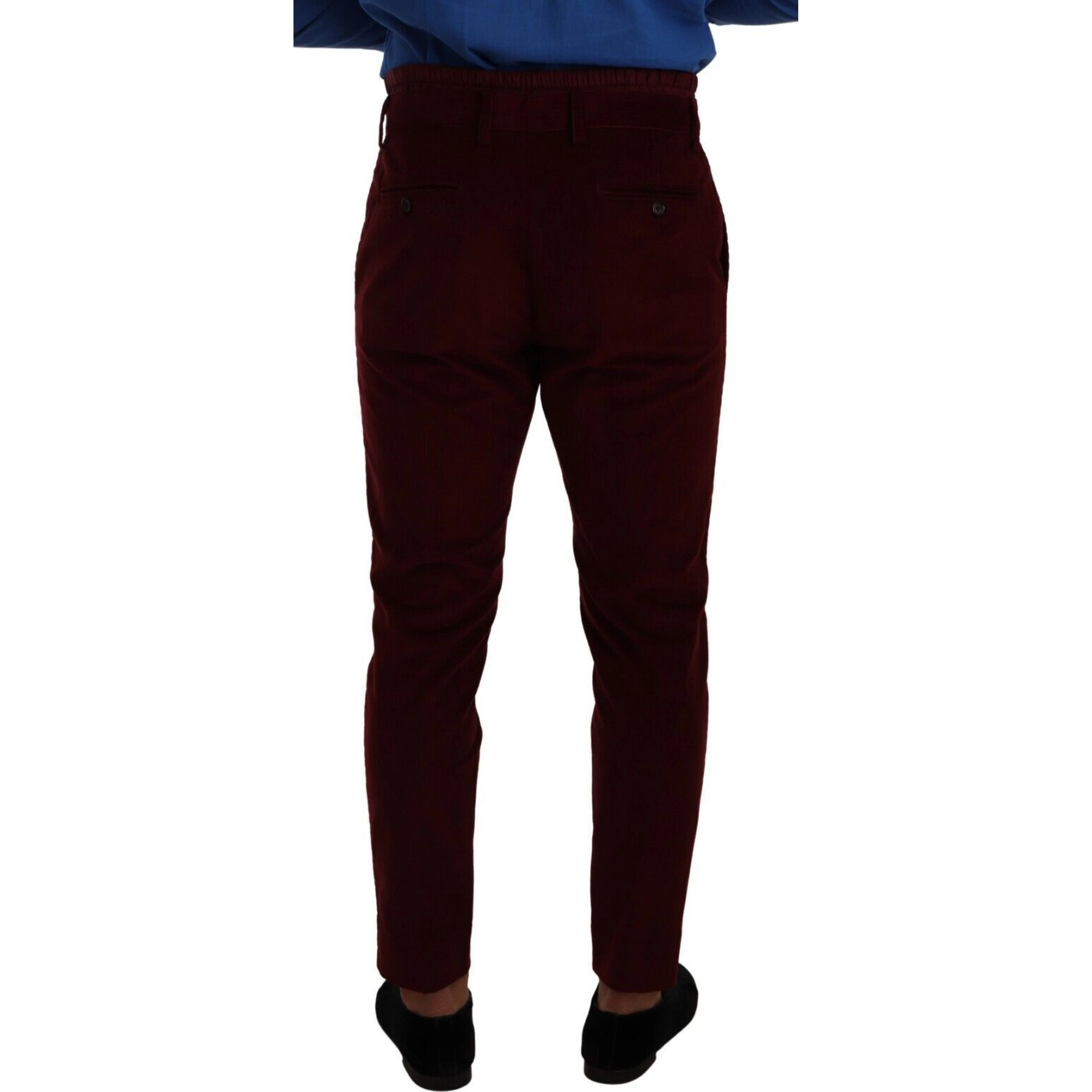 Bordeaux Velvet Mens Formal Trouser Dress Pants