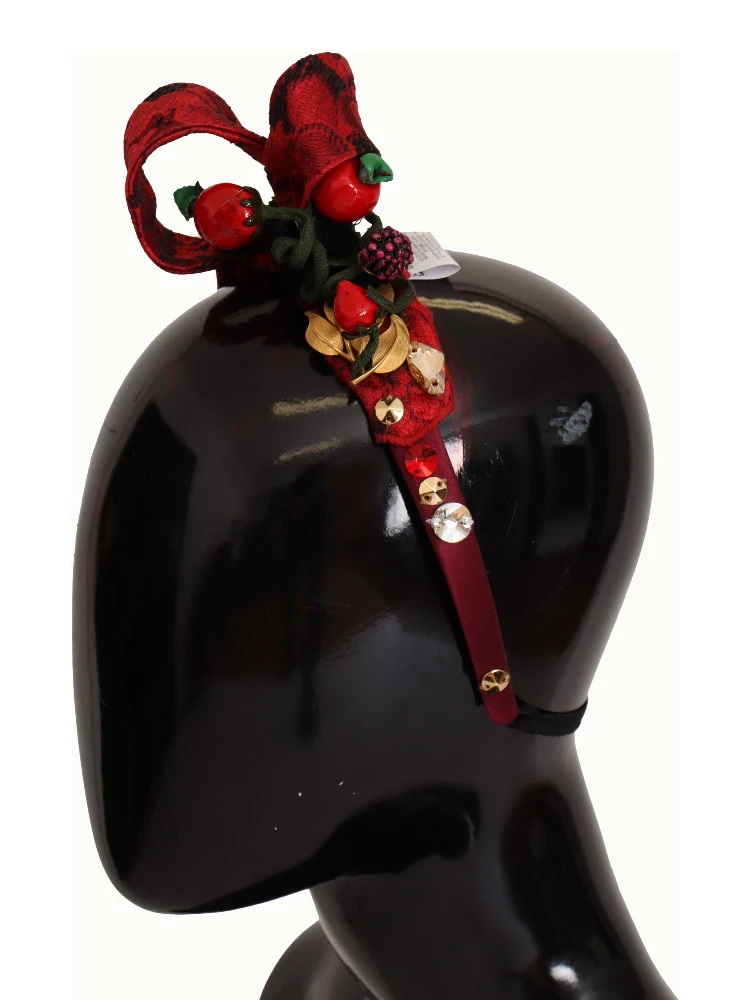 Cherry Silk Crystal Bow Logo Diadem Tiara Headband alternative