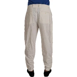 Off White Cotton Corduroy Cargo Pants