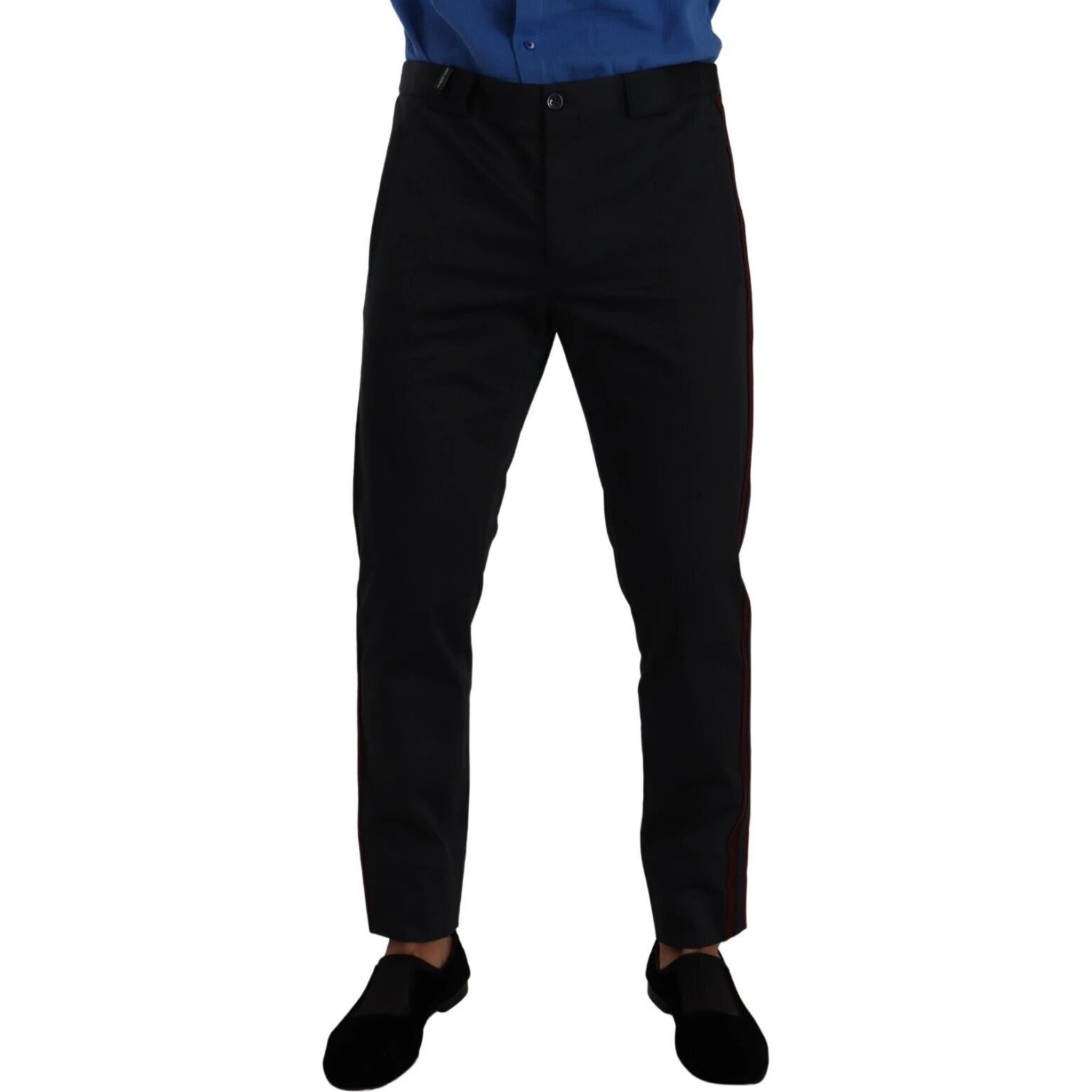 Blue Bordeaux Cotton Skinny Chino Pants
