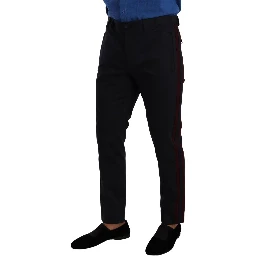 Blue Bordeaux Cotton Skinny Chino Pants