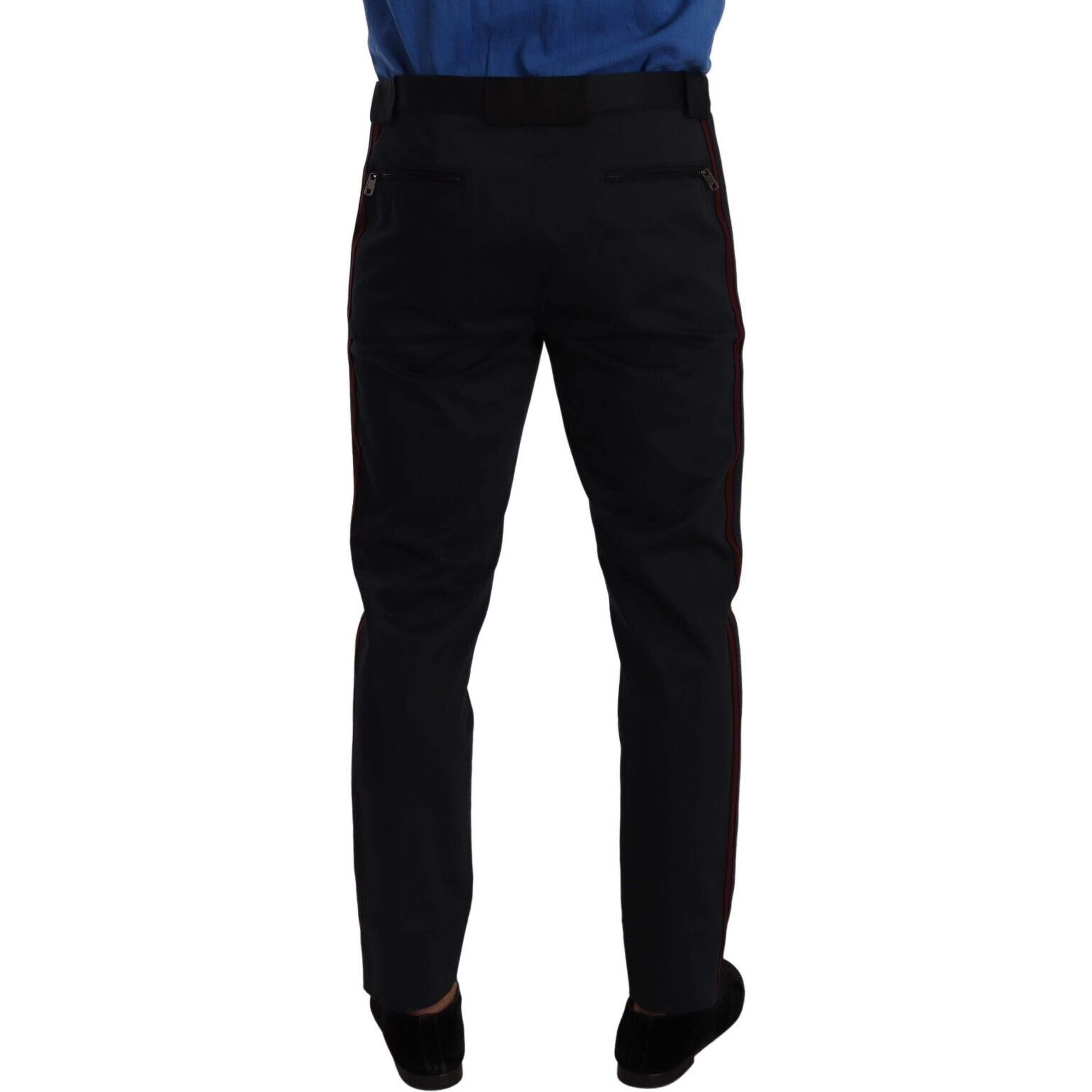 Blue Bordeaux Cotton Skinny Chino Pants
